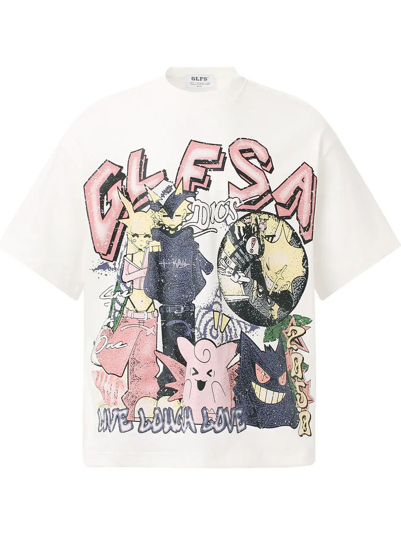 aelfric eden distorted portrait graphic oversized tee